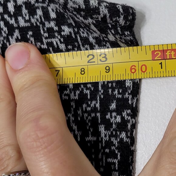 Lane Bryant Black White Sleeveless Ribbed Mock Neck Knit Dress Office Sz 14/16 - Picture 8 of 9